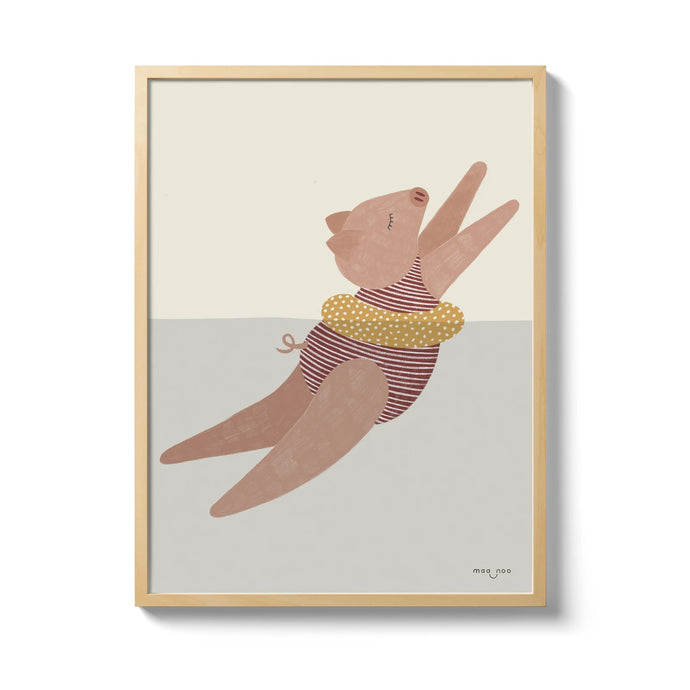 פוסטר שחיינית | Piggy splash