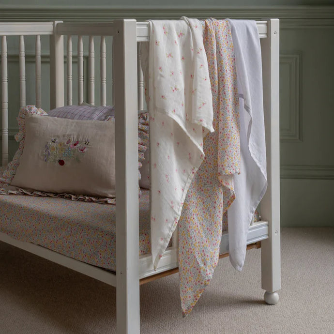 סט 3 חיתולי בד לתינוק | wildflowers