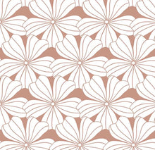 Load image into Gallery viewer, סדין למיטה זוגית | flowers terracotta