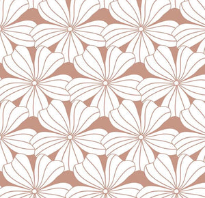 סדין למיטה זוגית | flowers terracotta