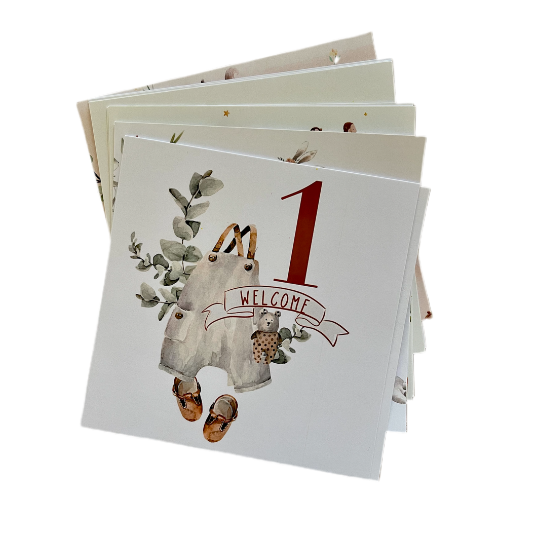First year cards pack || כרטיסיות חודשים לשנה הראשונה