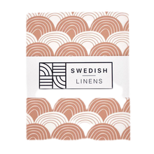 Load image into Gallery viewer, rainbows terracota pink || swedish linens