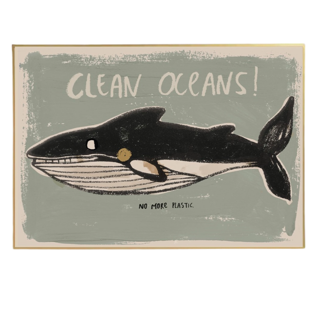 פוסטר פרינט || clean ocean
