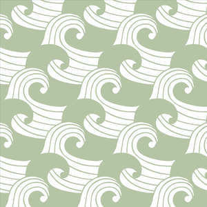 Pillowcase || waves sage green