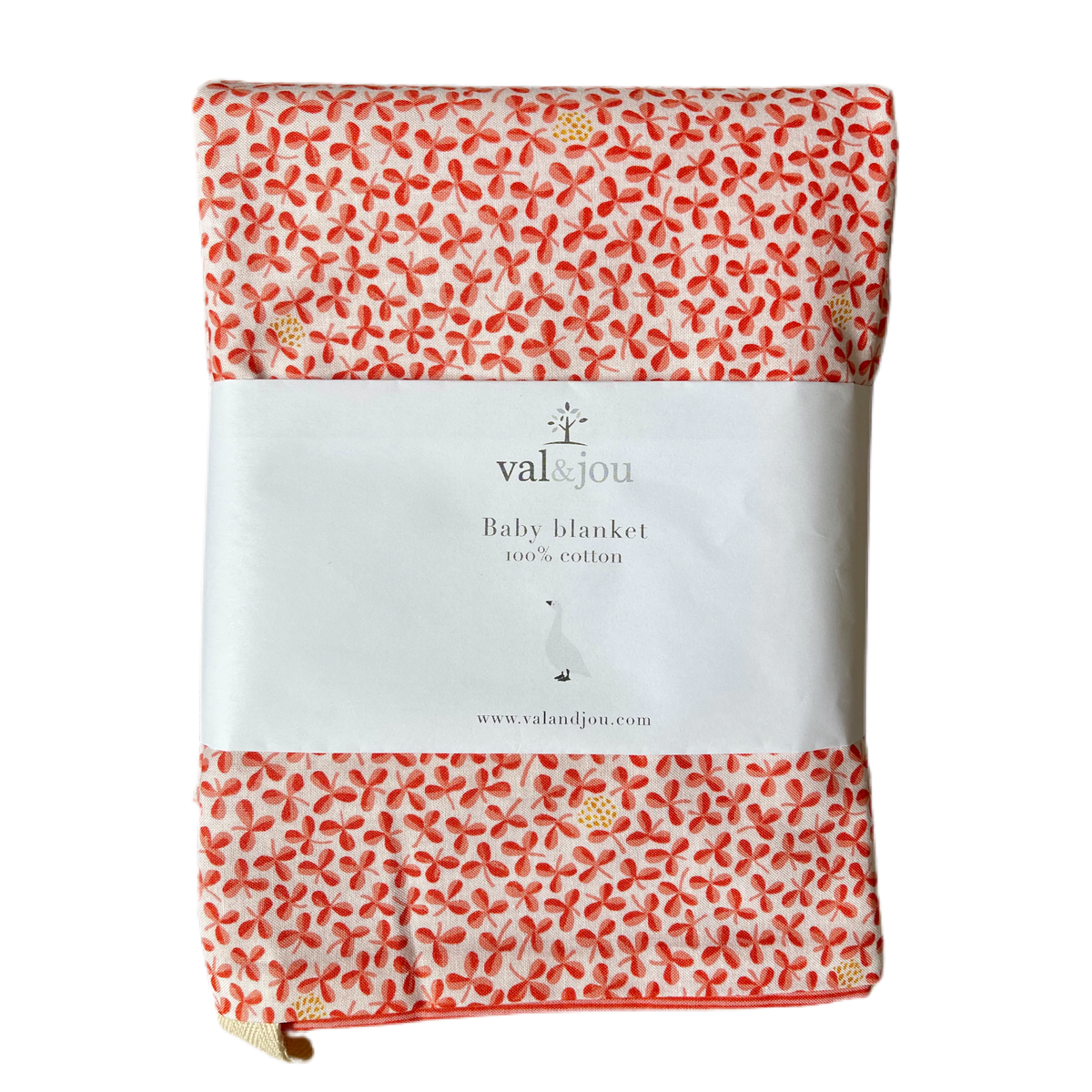 Clover burgundy duvet || ציפה לשמיכת תינוק
