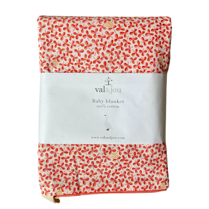 Clover burgundy duvet || ציפה לשמיכת תינוק