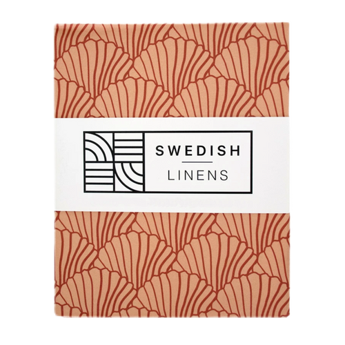 Seashells Terracotta || Swedish linens