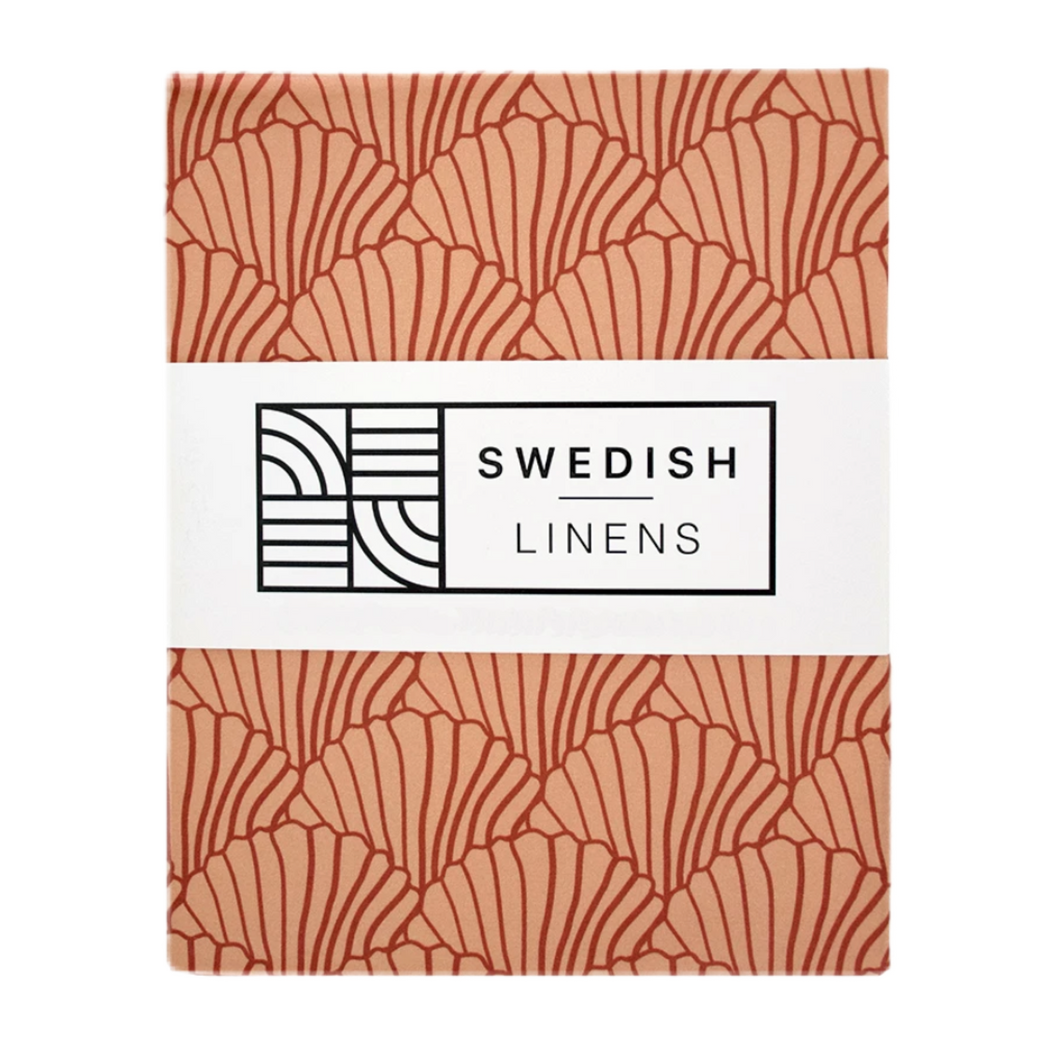 Seashells Terracotta || Swedish linens