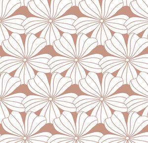 Flowers terracotta || Swedish linens