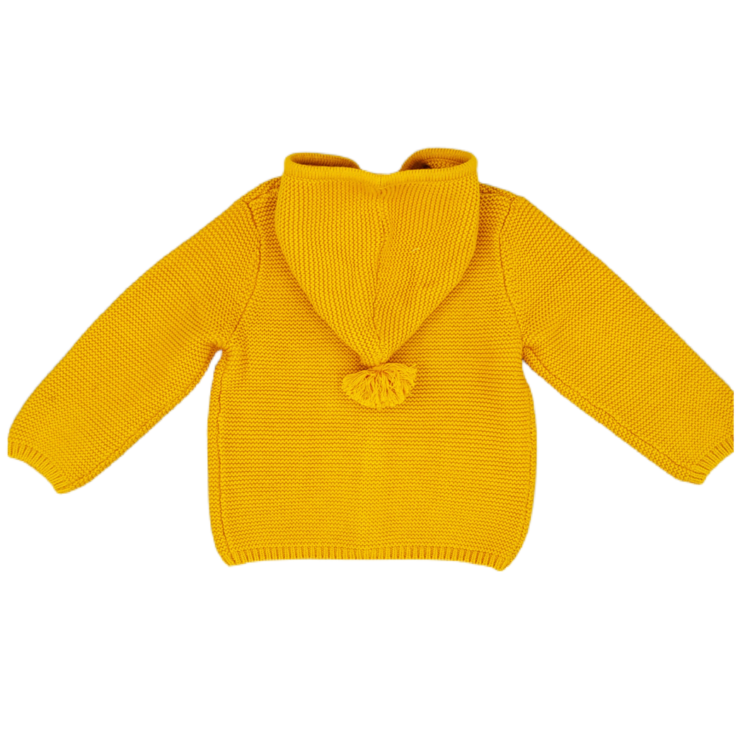 Knitted cotton jacket || ocher