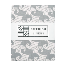 Load image into Gallery viewer, Waves tranquil Gray || Swedish linens