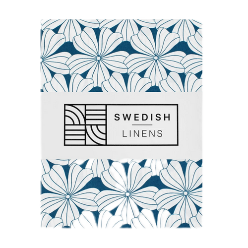 Flowers Moroccan blue || Swedish linens