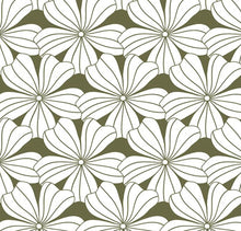 Load image into Gallery viewer, Flowers olive green || Swedish linens