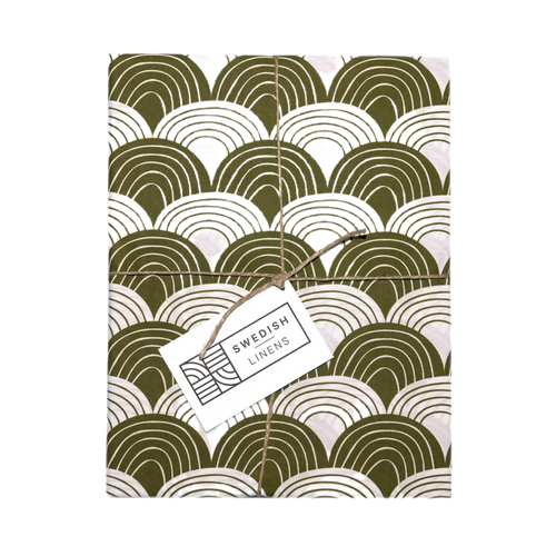 Pillowcase || rainbow olive green