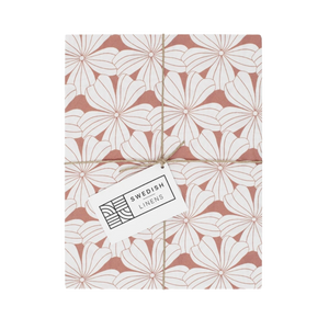 Pillowcase || flowers terracotta pink