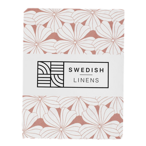 Flowers terracotta || Swedish linens