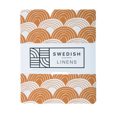 Load image into Gallery viewer, Rainbow cinnamon brown || Swedish linens