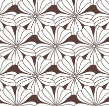 Load image into Gallery viewer, flowers chocolate brown || Swedish linens