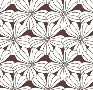 flowers chocolate brown || Swedish linens