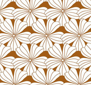Flowers cinnamon brown || Swedish linens