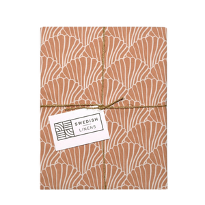 Pillowcase || seashells terracotta pink