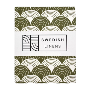 Rainbow olive green || swedish linens