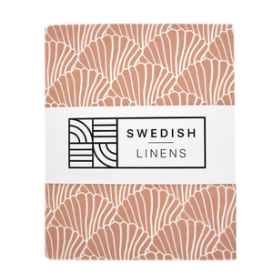 Seashells Terracotta pink || Swedish linens