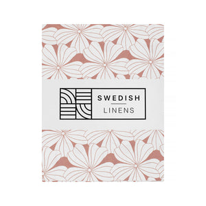 Flowers terracotta || Swedish linens