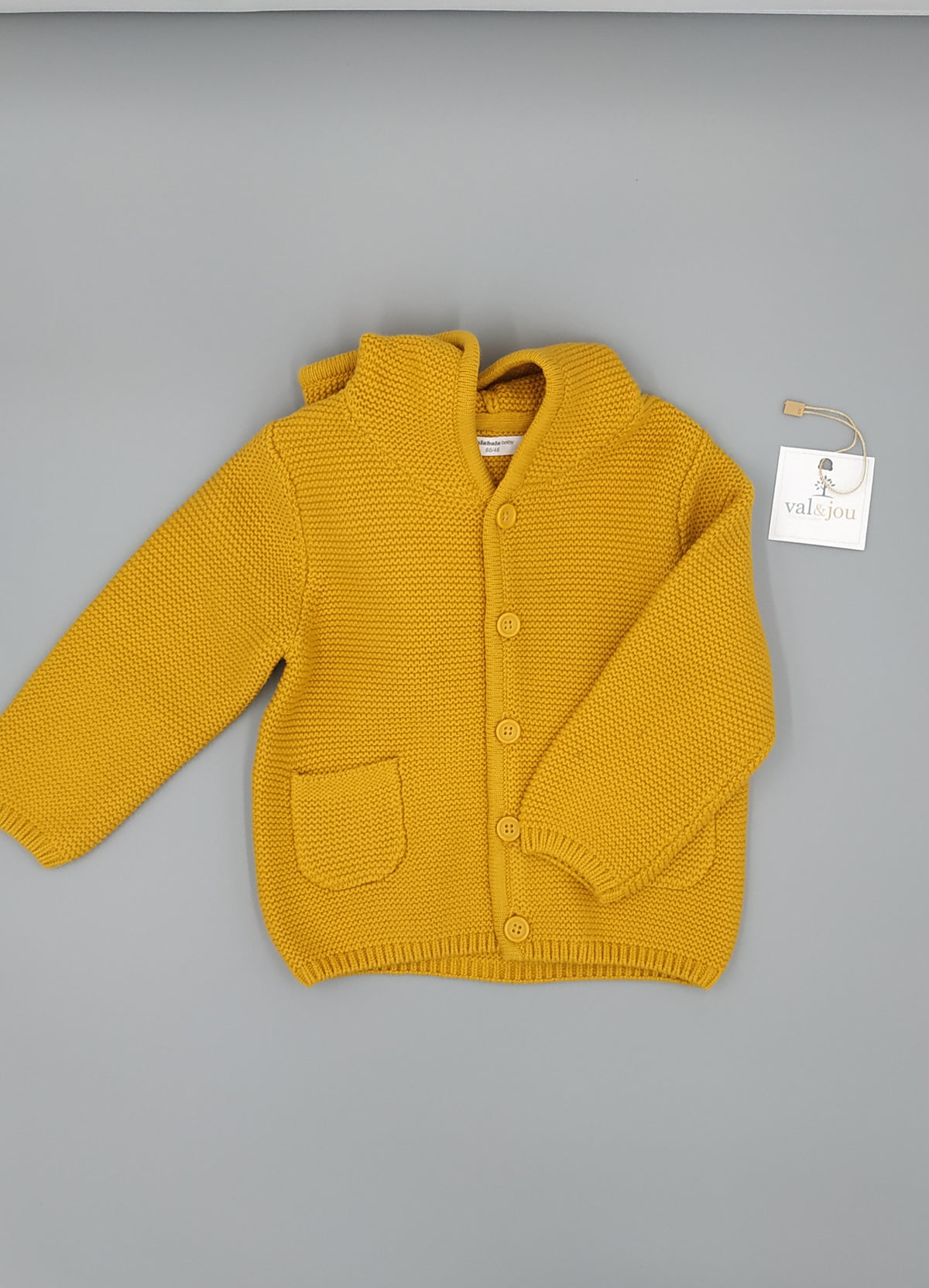 Knitted cotton jacket || ocher
