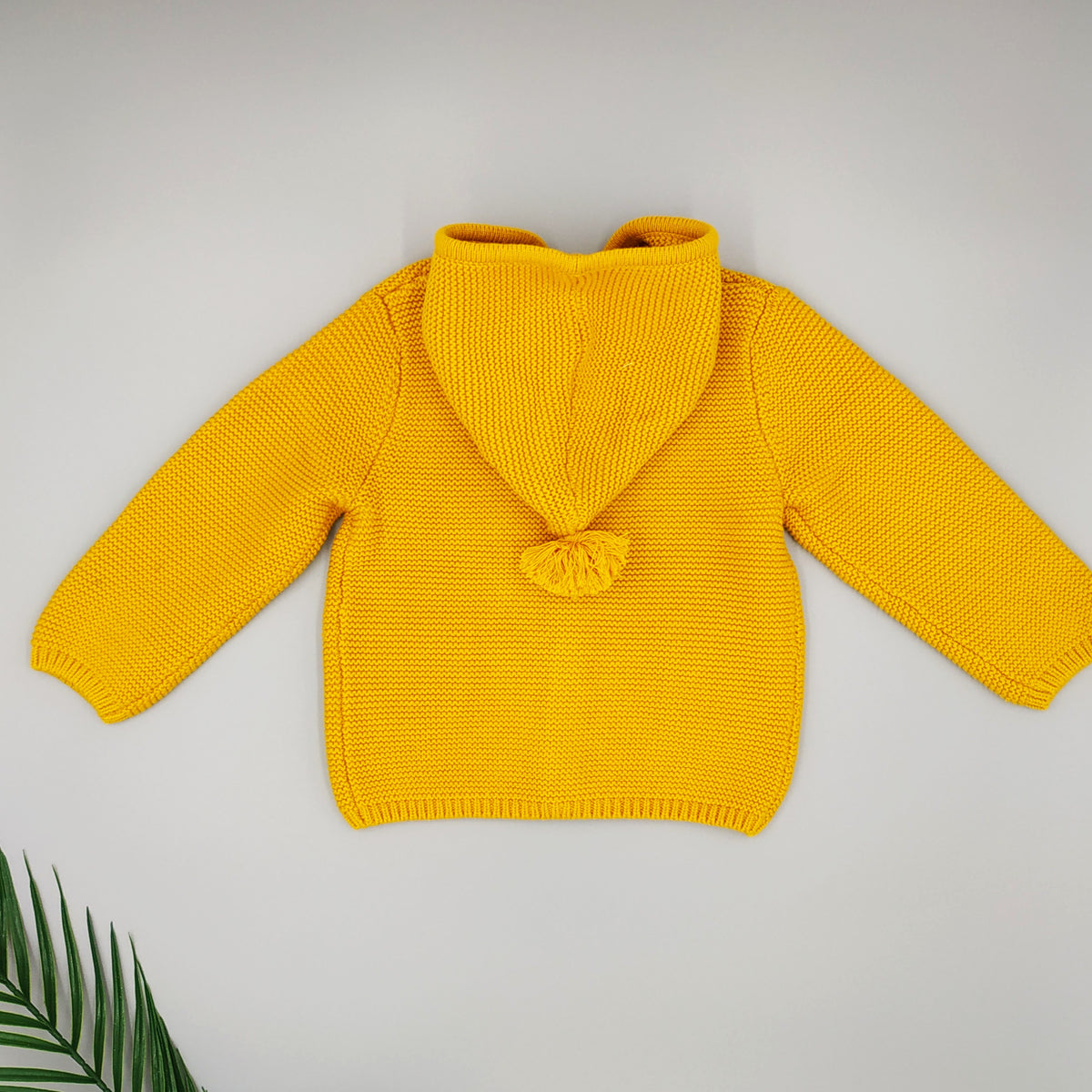 Knitted cotton jacket || ocher
