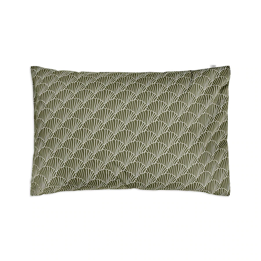 pillowcase || seashells olive green
