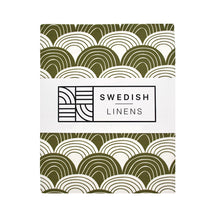 Load image into Gallery viewer, Rainbow olive green || swedish linens