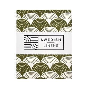 Rainbow olive green || swedish linens