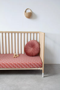 Seashells burgundy || Swedish linens