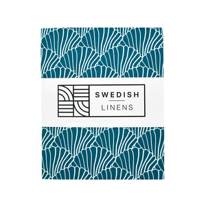 Seashells Moroccan blue || Swedish linens