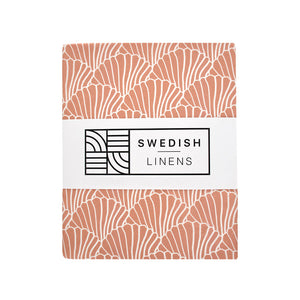 Seashells Terracotta pink || Swedish linens