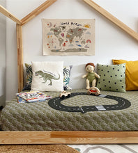 Load image into Gallery viewer, Seashells olive green || Swedish linens