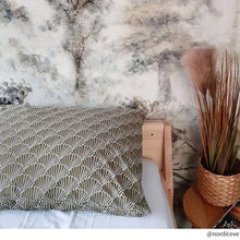 Load image into Gallery viewer, pillowcase || seashells olive green