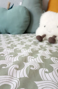 Waves sage green || Swedish linens