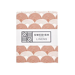 rainbows terracota pink || swedish linens