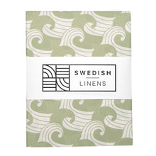 Load image into Gallery viewer, Waves sage green || Swedish linens